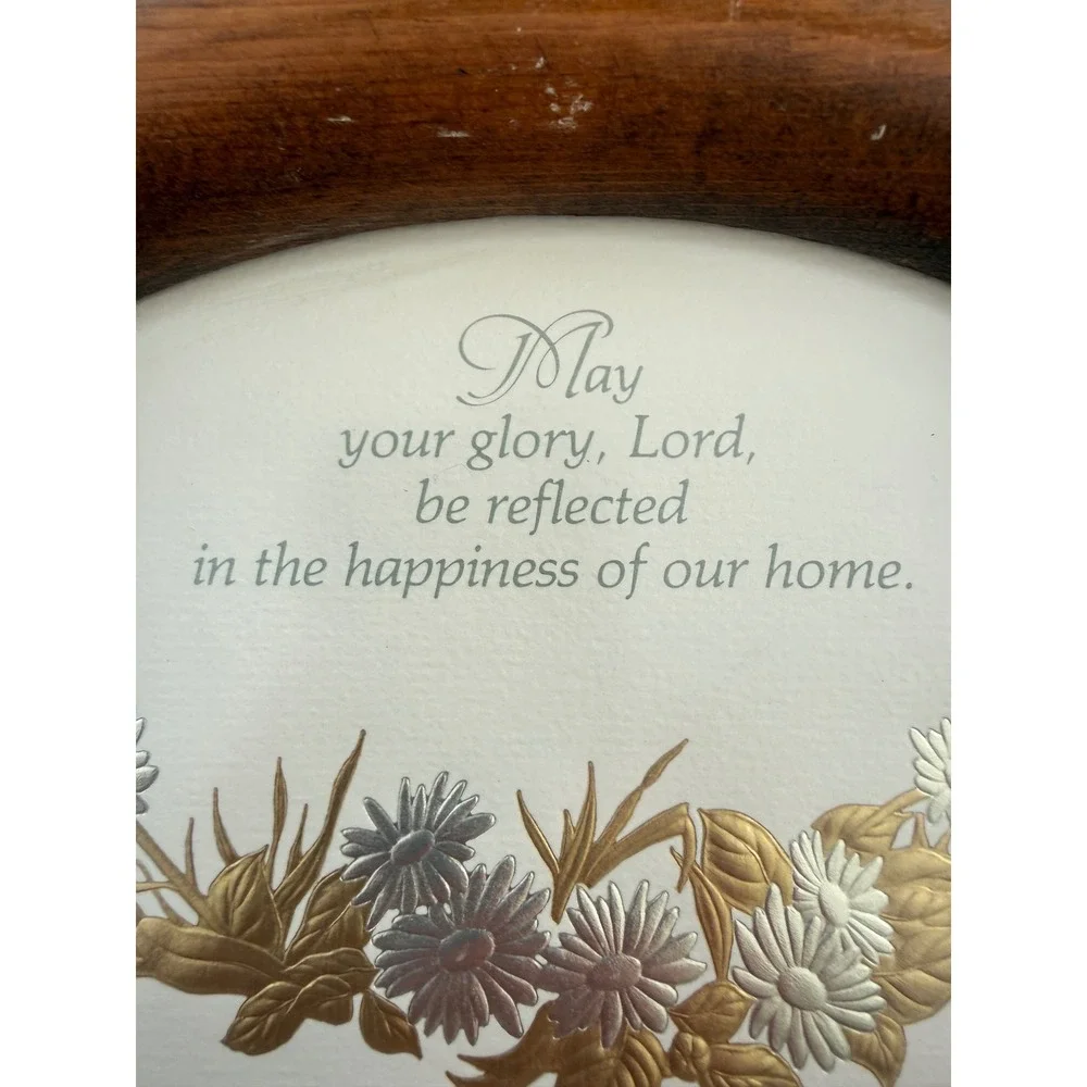 Vintage Fish Enterprises Christian Wood Oval Wall Plaque 
